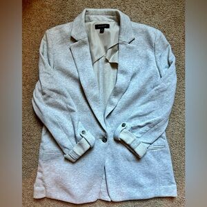 Ann Taylor Gray Blazer Relaxed Fit Sweatshirt Feel Size 10